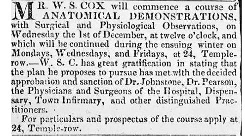 Sands Cox advertisement in the newspaper for students