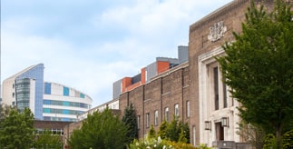 The University of Birmingham's Medical School with the Queen Elizabeth Hospital in the background