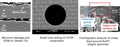 Machinability tests - electron micrographs