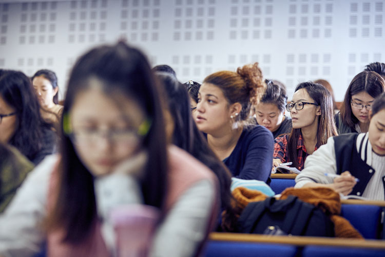 Students attending a lecture