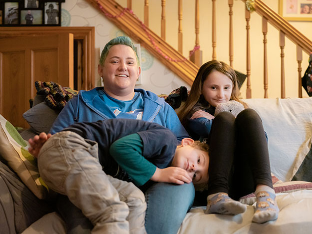 Sophie with her family