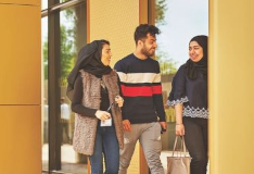 People on campus