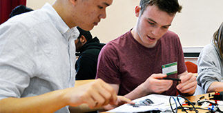 Two male secondary school students