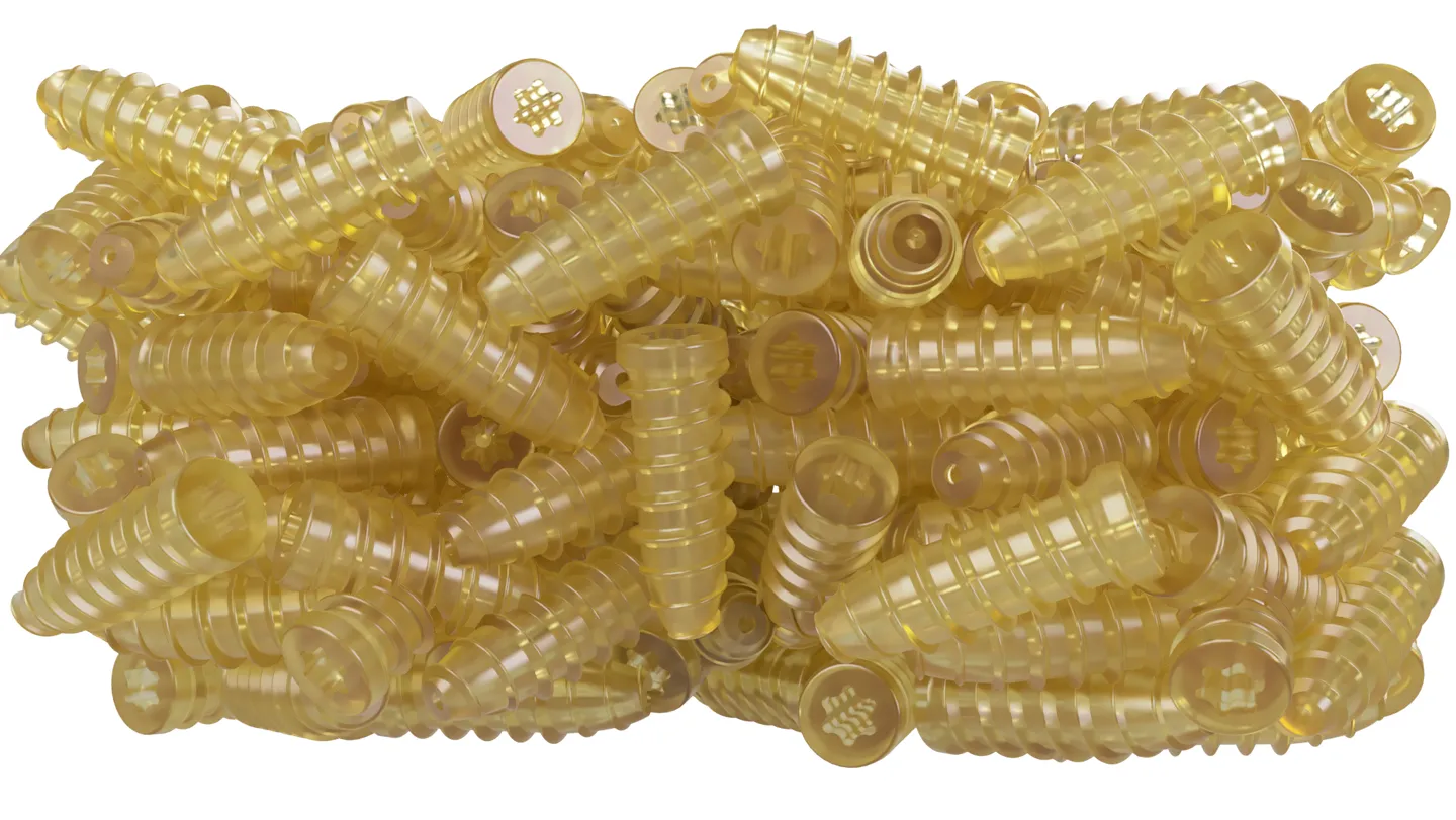 Pile of fixation screws for ligament to bone repair